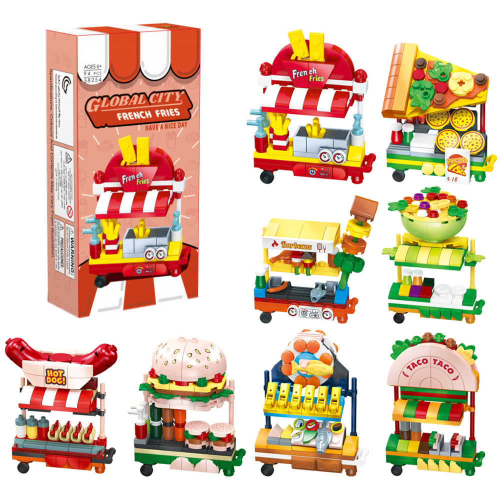 DIY Street Food Stall STEM Building Blocks Set