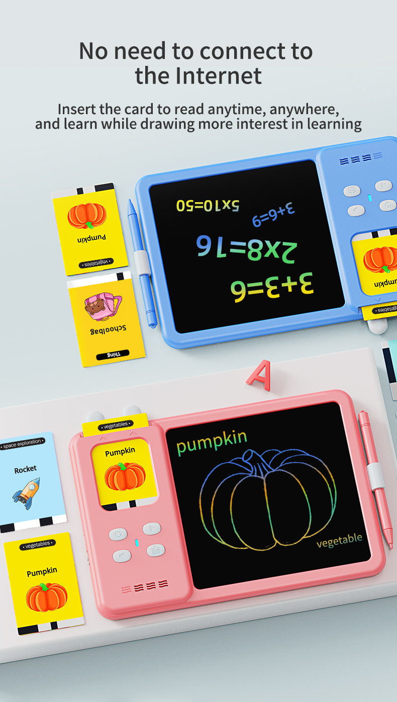 แท็บเล็ตวาดภาพ LCD แฟลชการ์ดพูดได้ (7)